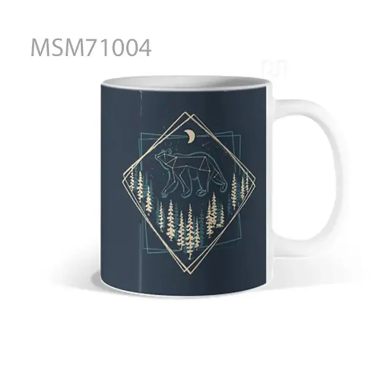 Bear Geometry Nature Mug
