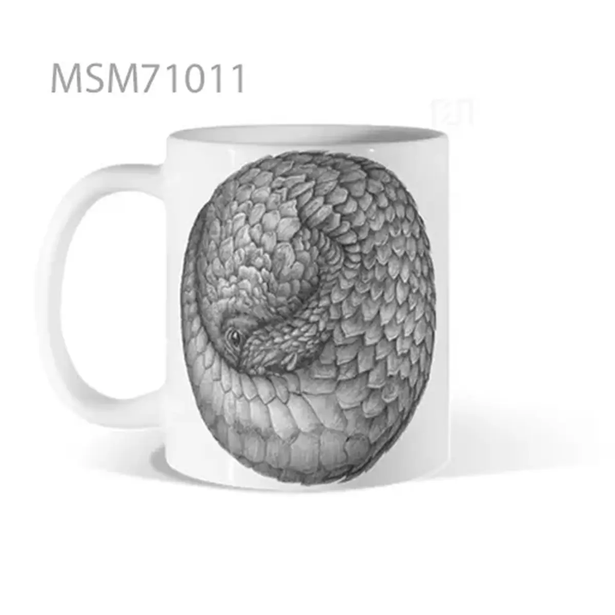 Coiled Snake Grayscale Mug