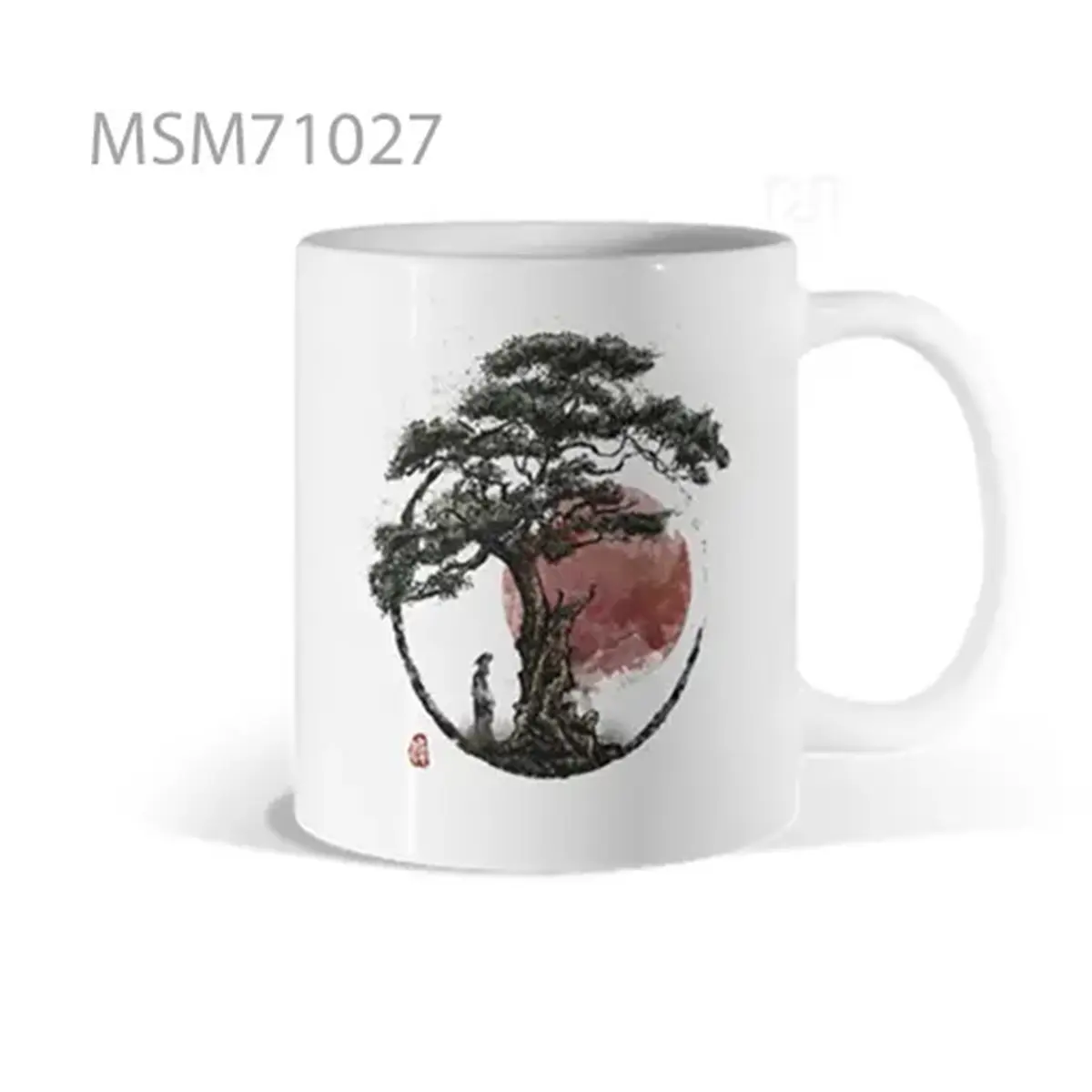 Lone Tree & Rising Sun Composition Mug