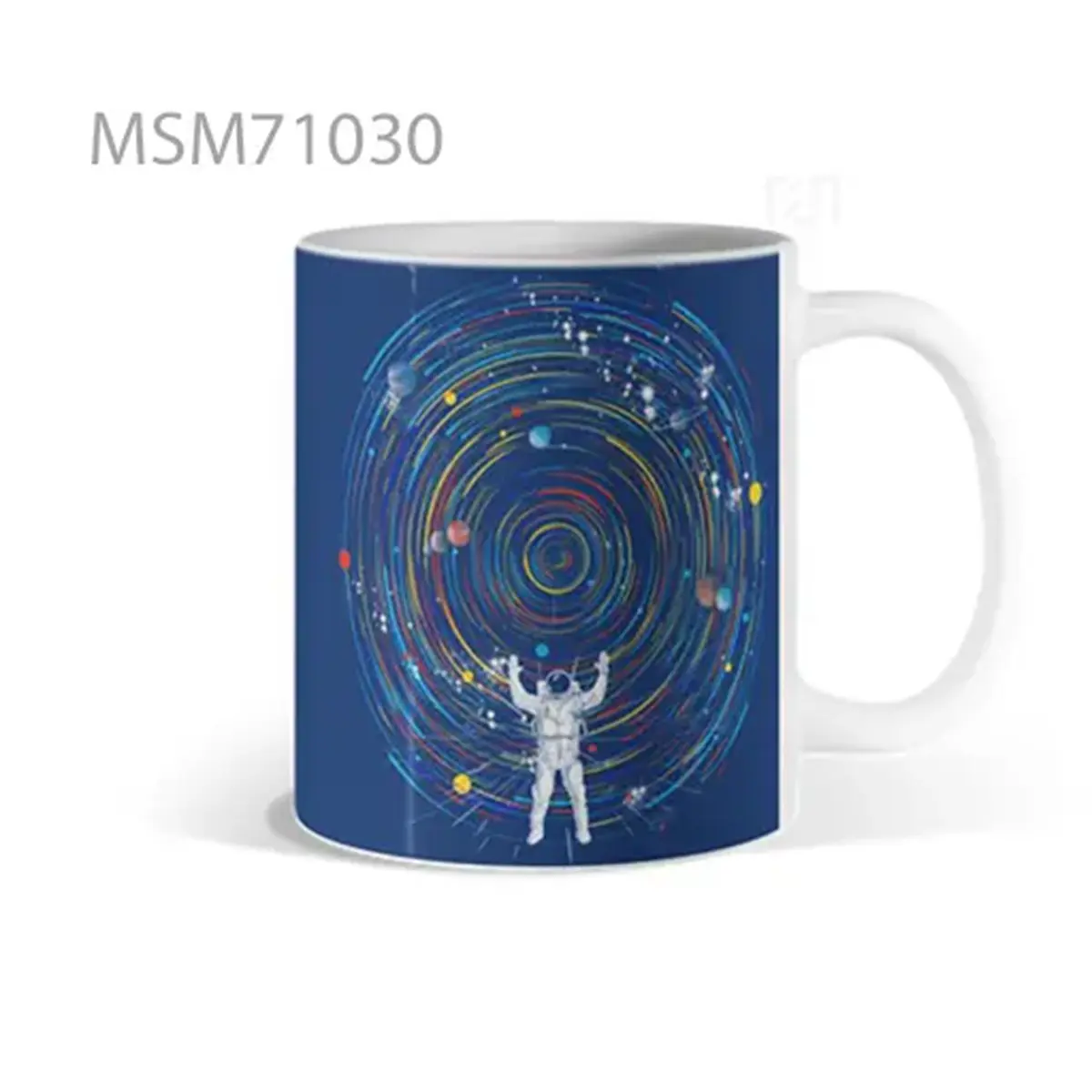 Astronaut’s Journey to Color Orbits Mug