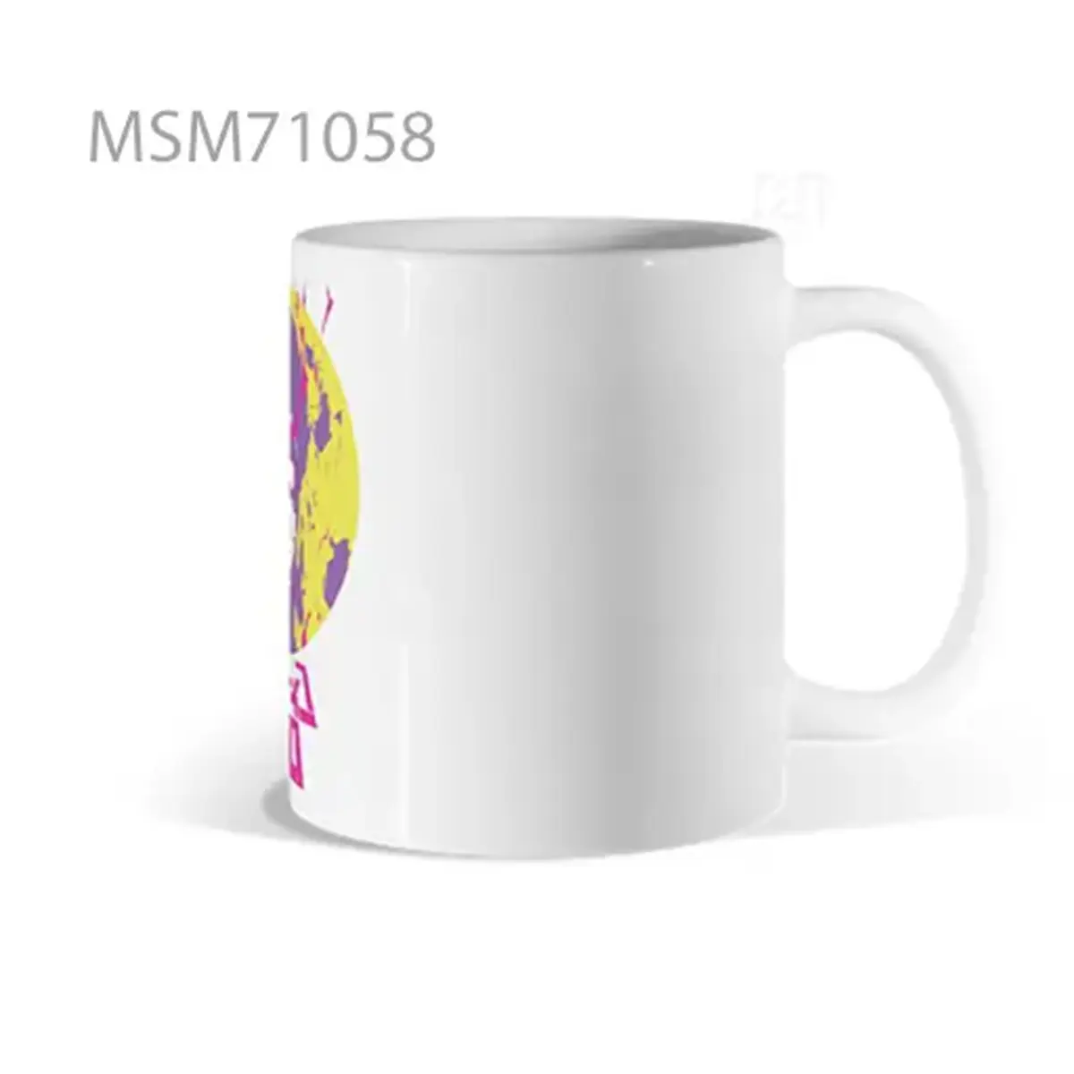 Cartoon Character with Existential Smile Mug