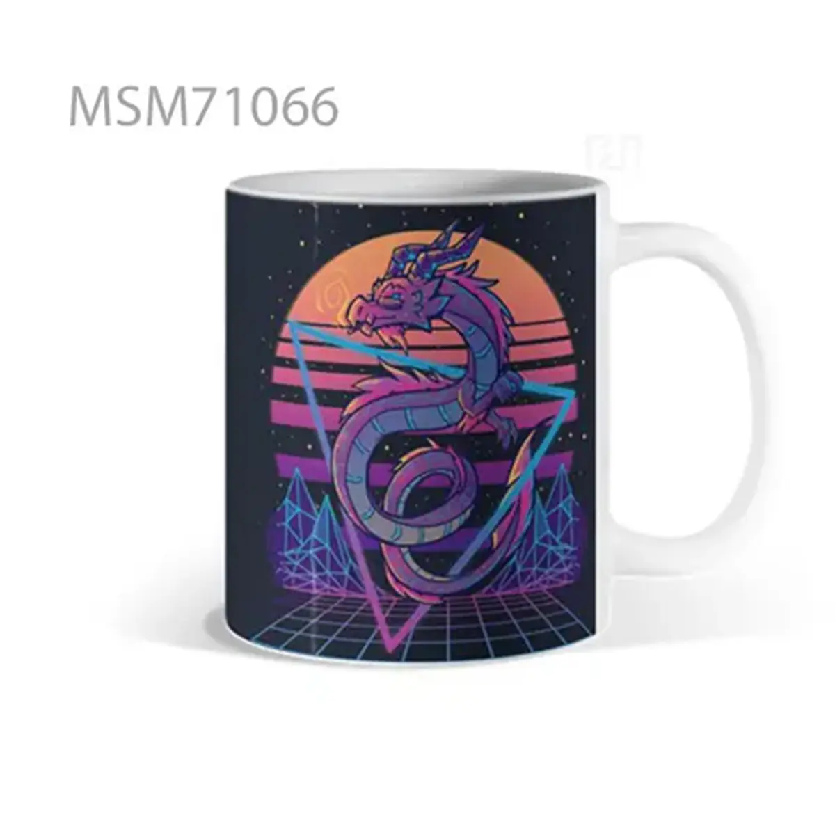 Geometric Drift in Pastel Chaos Mug