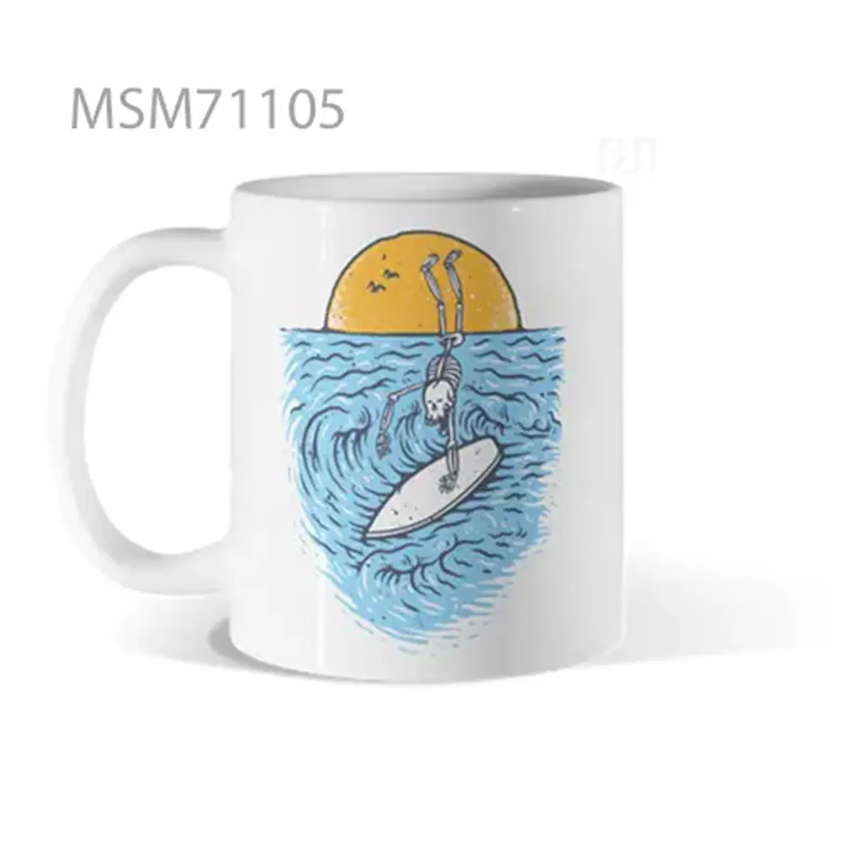 Floating Human in Reflective Waters Mug