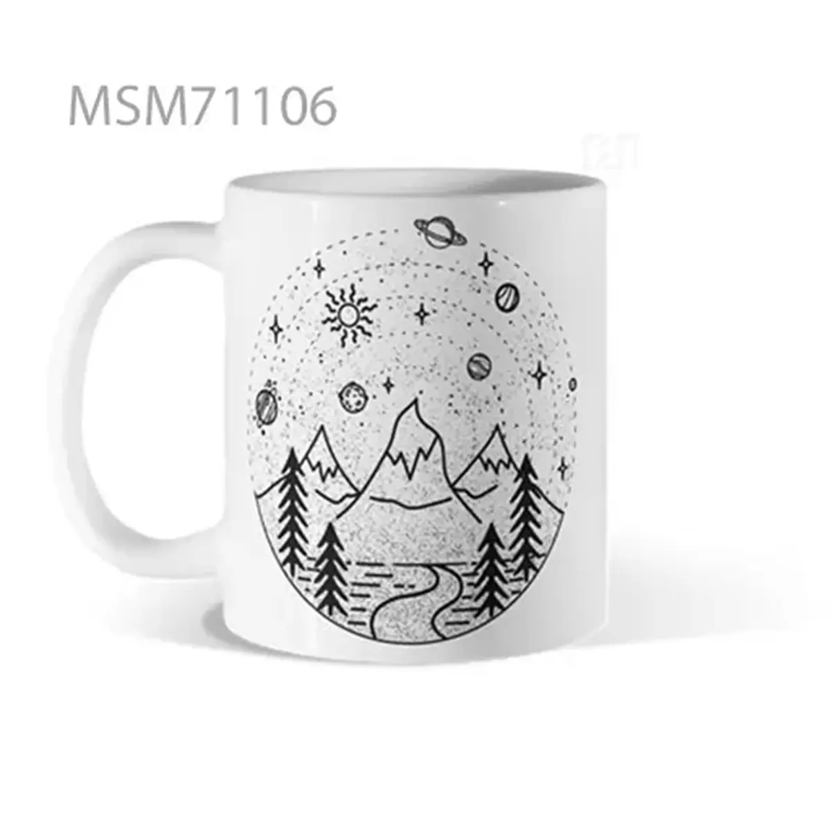 Mountain Beneath the Star Grid Mug