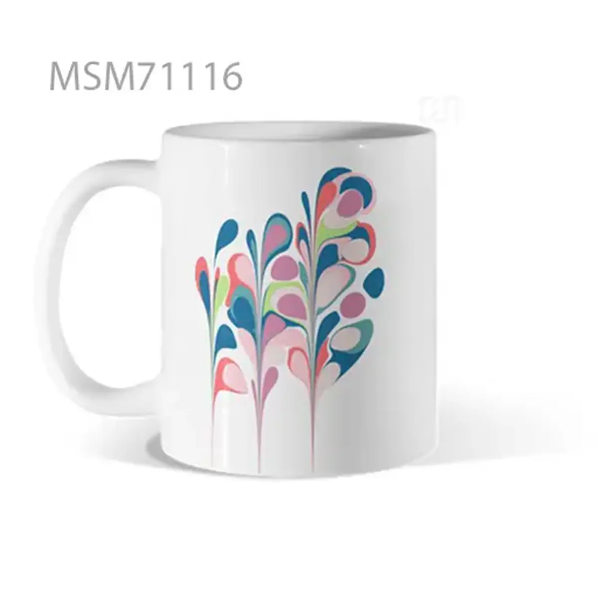 Feather Splash in Escapist Hue Mug