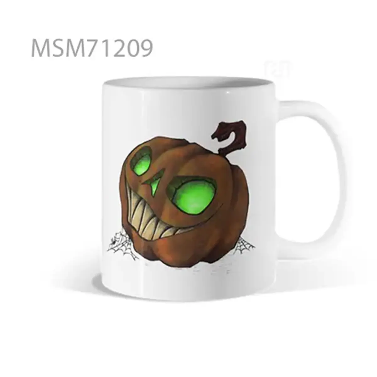 Pumpkin Face in Porcelain Madness Mug