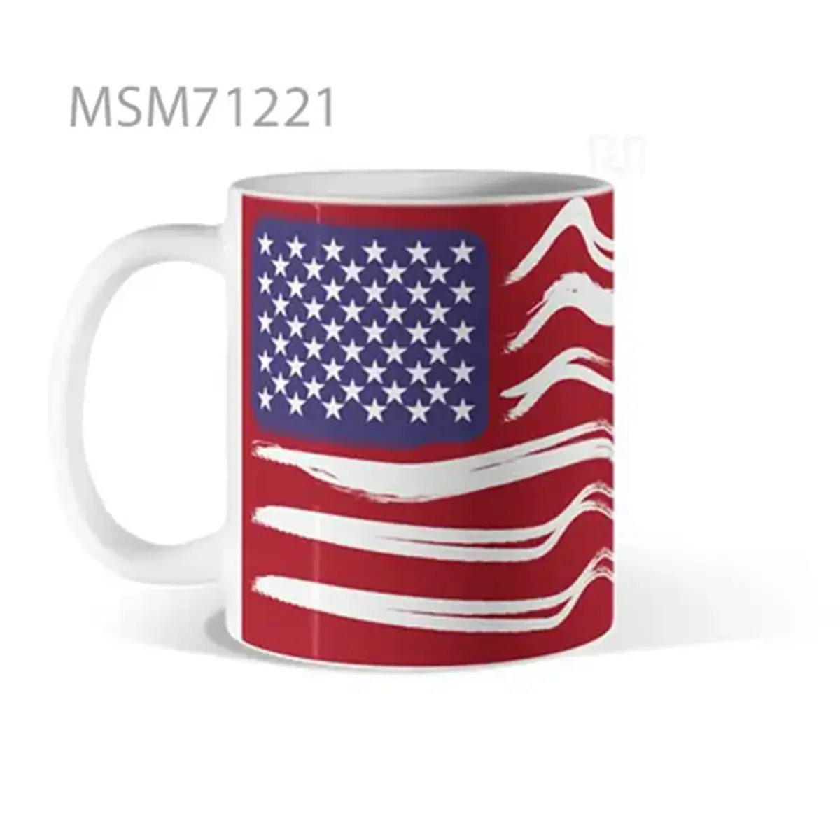 American Flag in Flat Patriotism Mug
