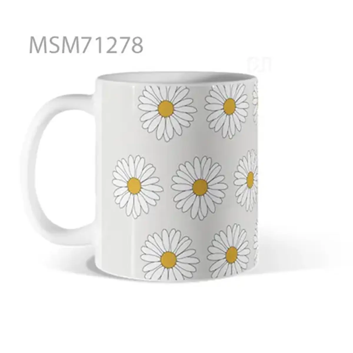 Daisy Pattern in Yellow Utopia Mug