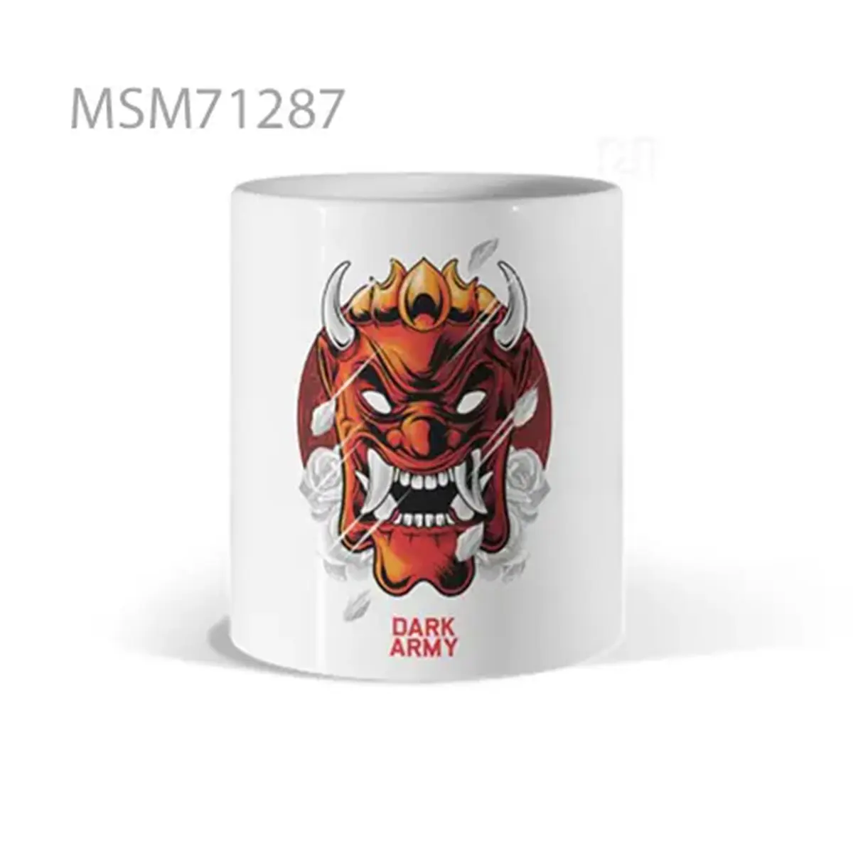 Fierce Red Expression on White Fury Mug