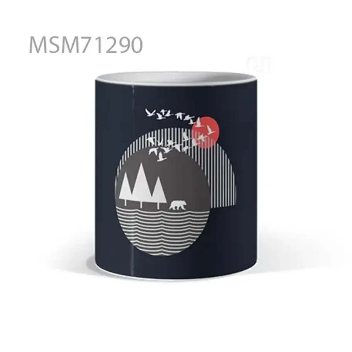 Moonlit Mountain of Ceramic Thought Mug