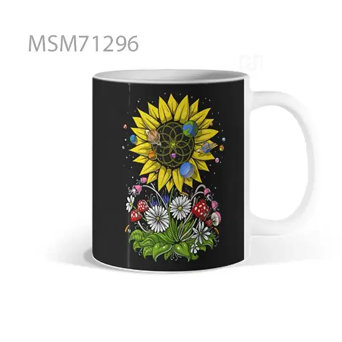 Sunflower Radiance in Clear Emotion Mug