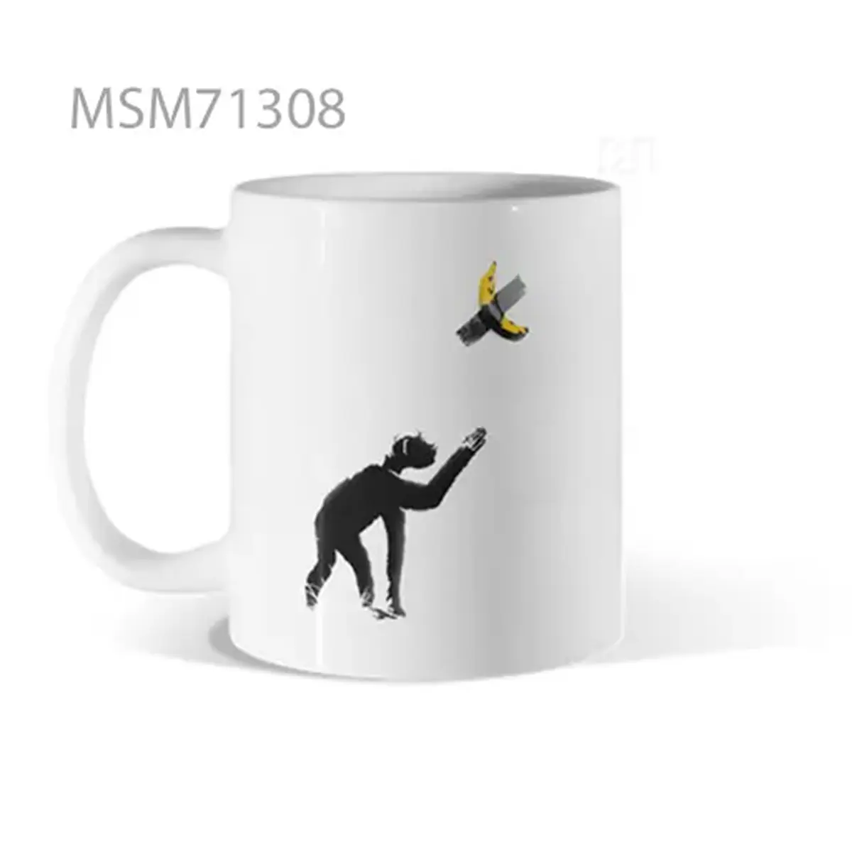 Minimal Black Figure on White Stage Mug
