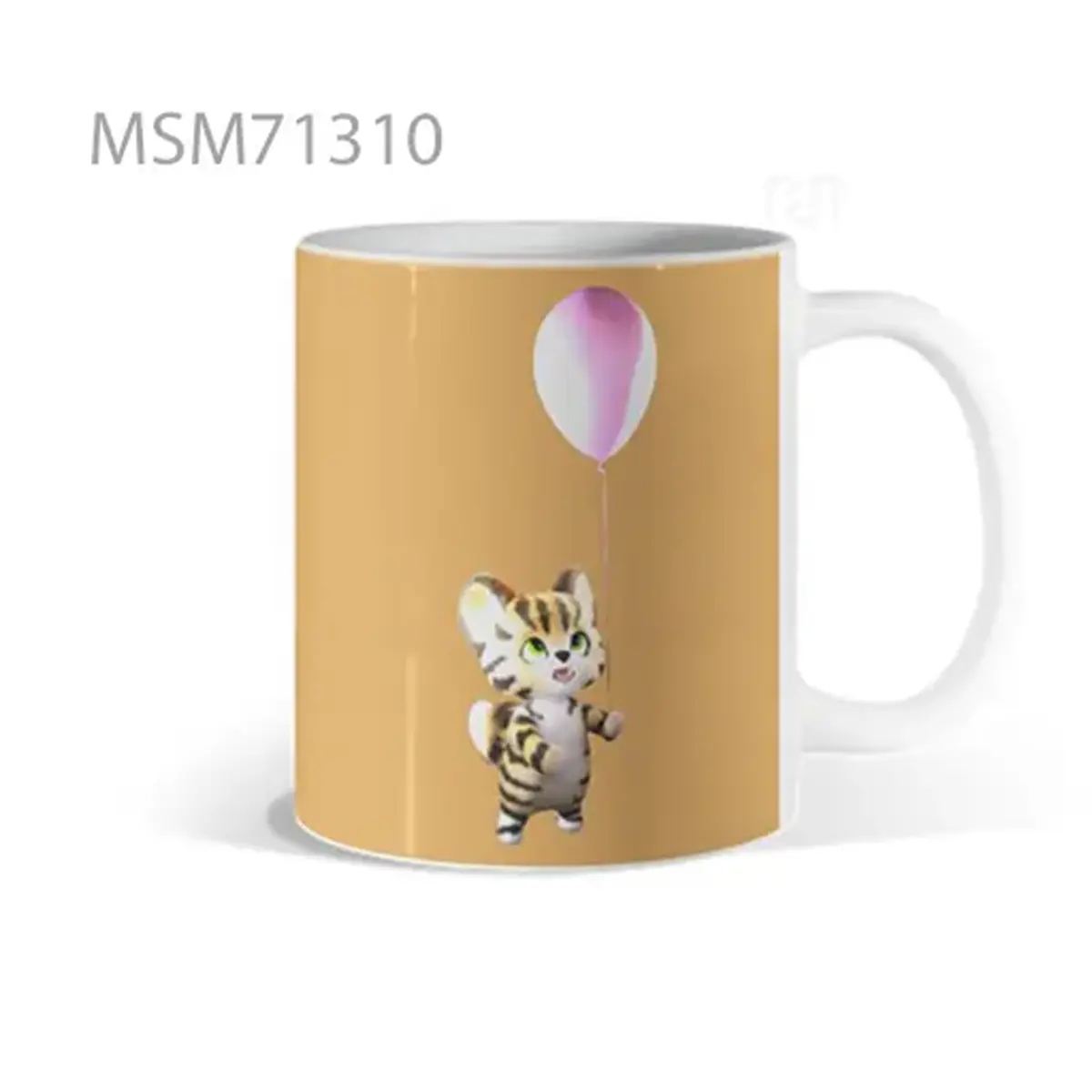 Flying Cat with Balloon Mug