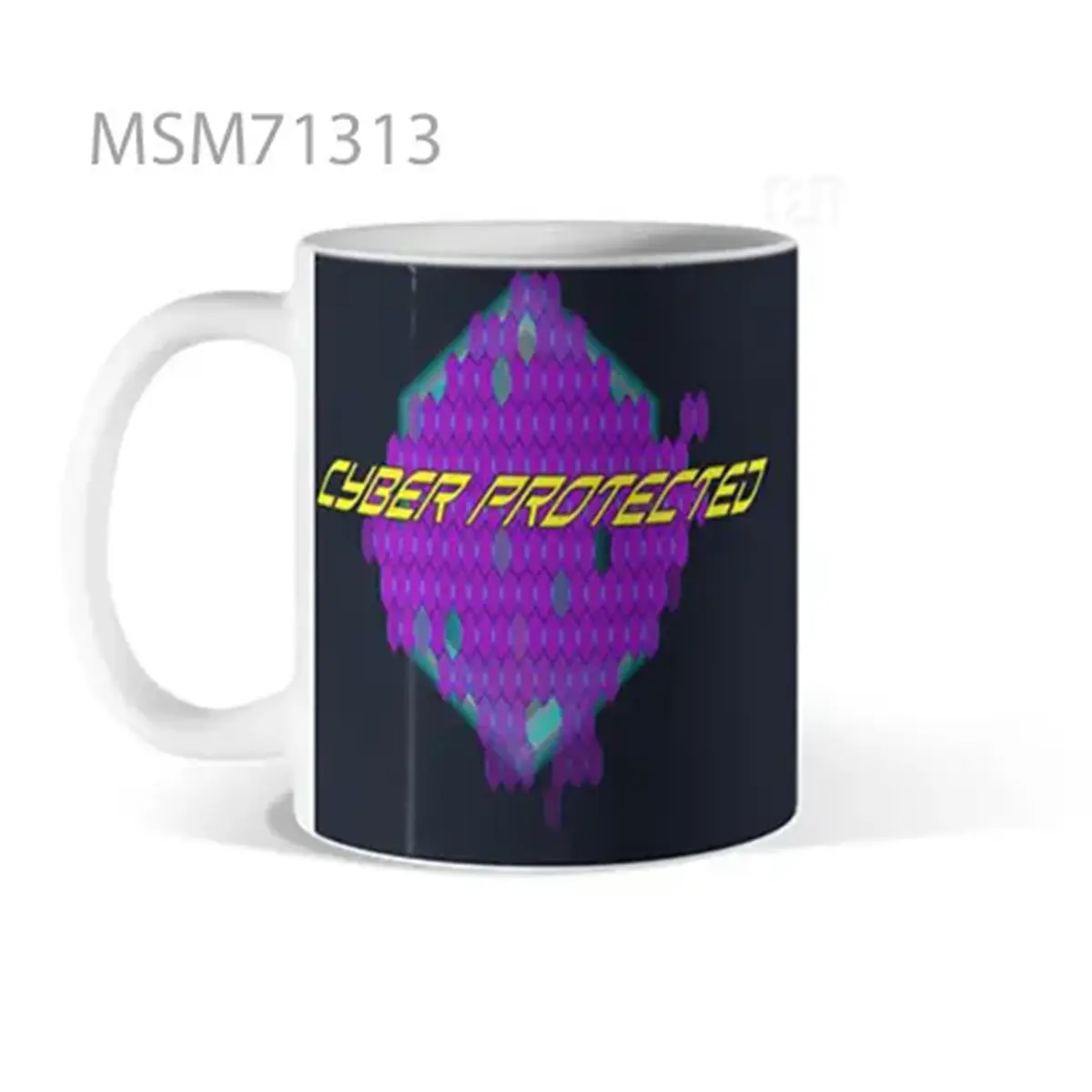 Neon Geometric Skull Mug