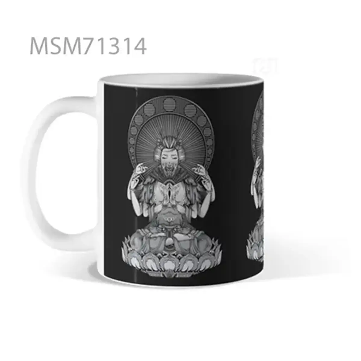 Meditating Skeleton Monk Mug
