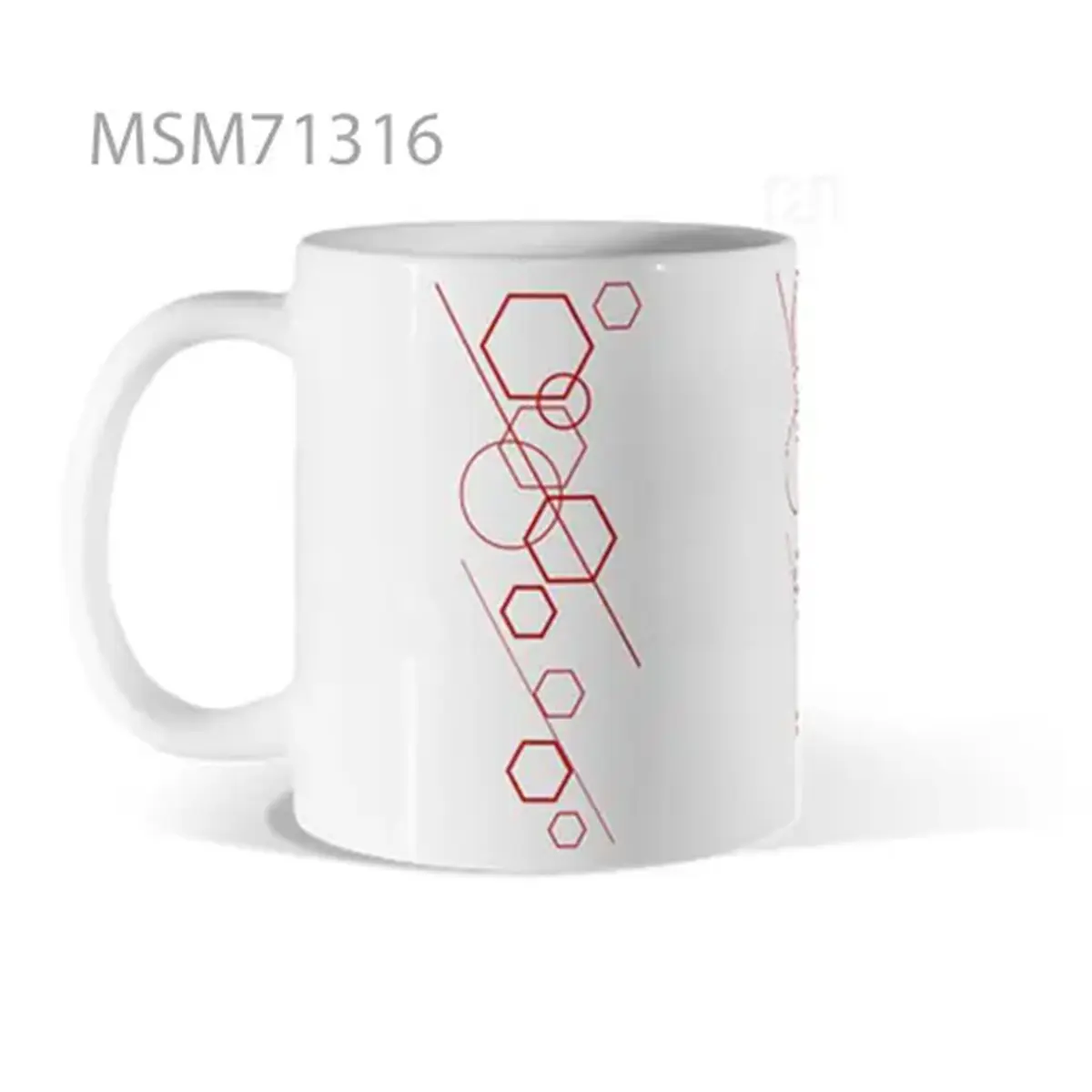 Abstract Red Circles Mug
