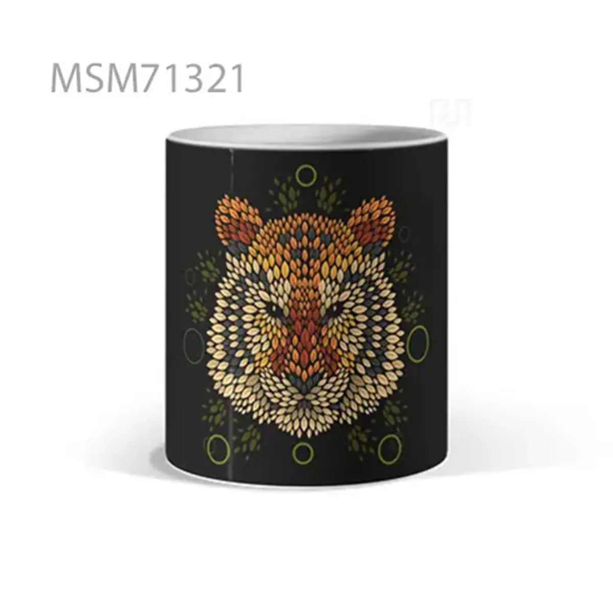 Geometric Lion Head Mug