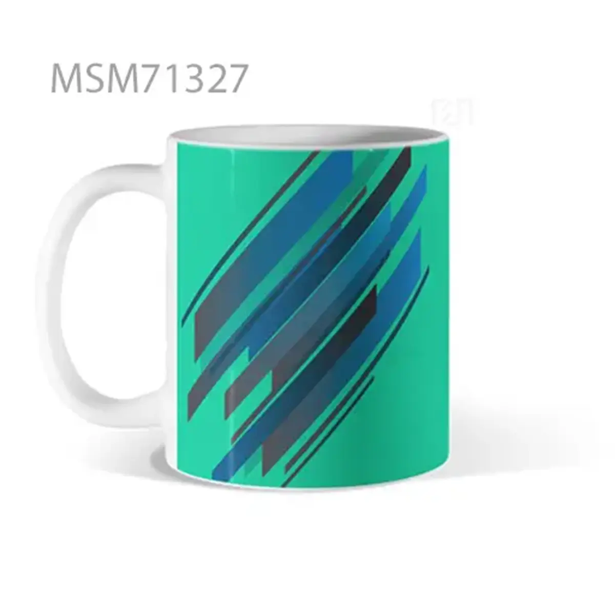 Abstract Teal Strokes Mug