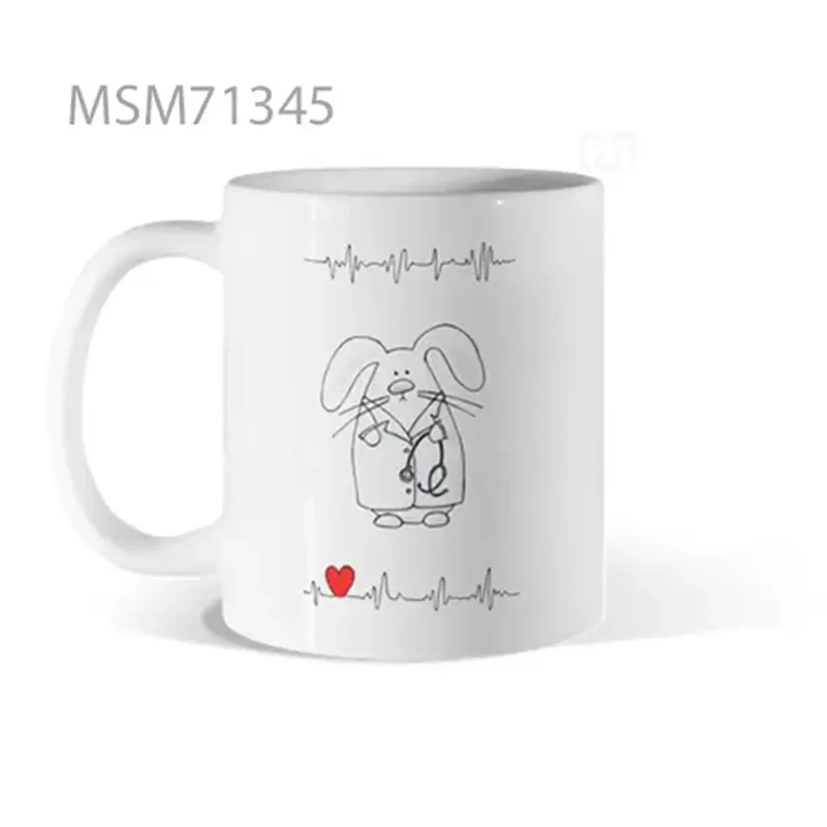 Sad Puppy ECG Line Mug