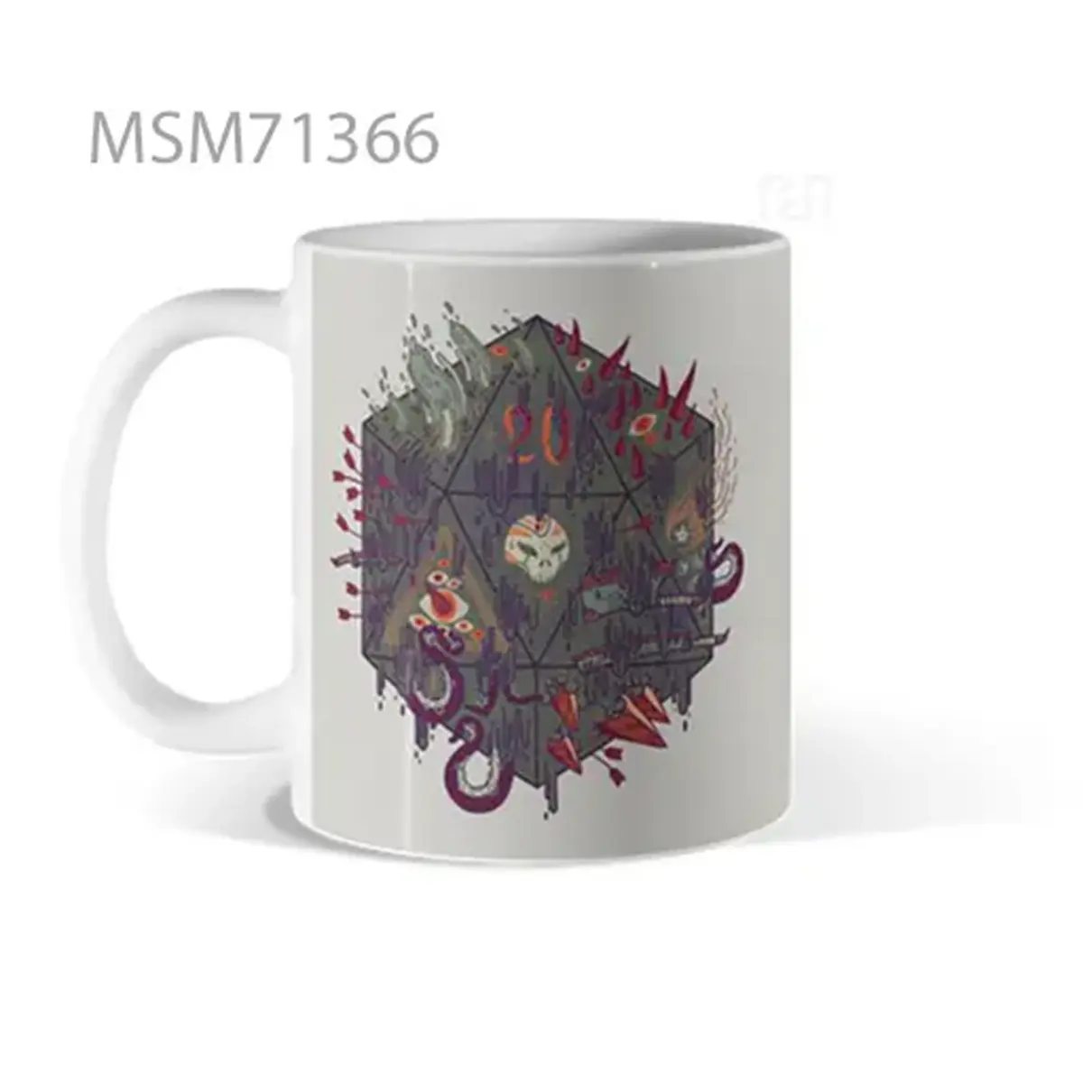 Mutant Cat Glitch Art Mug