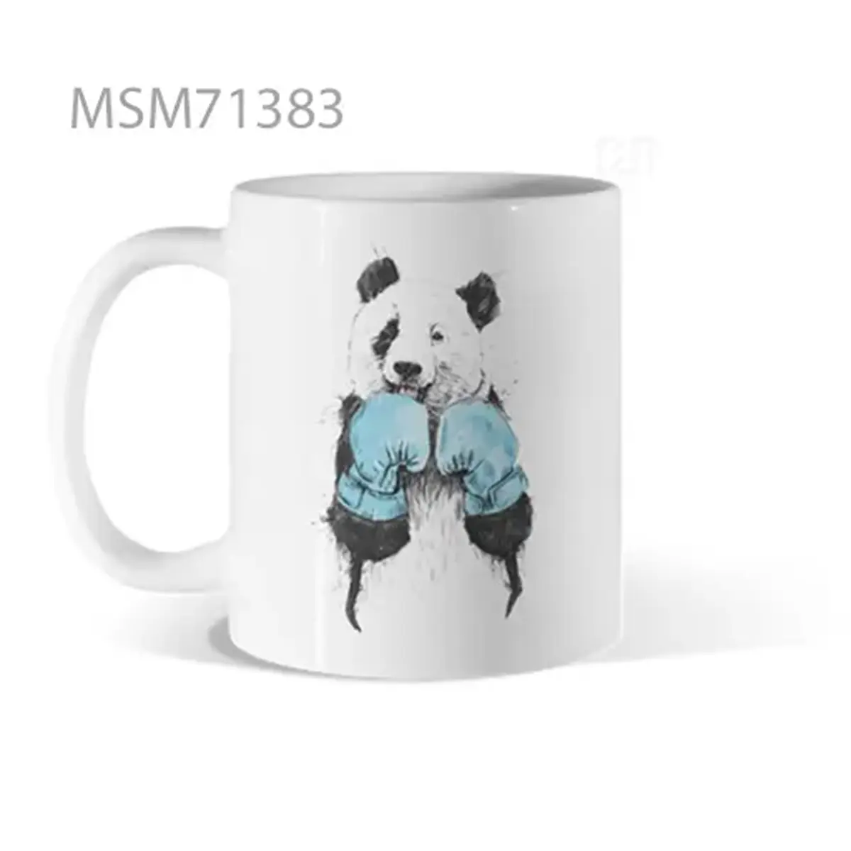 Panda with Headphones Mirror Design Mug
