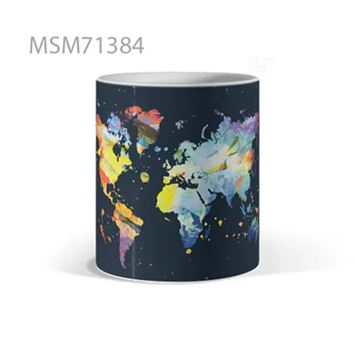 Color Splash World Map Mug