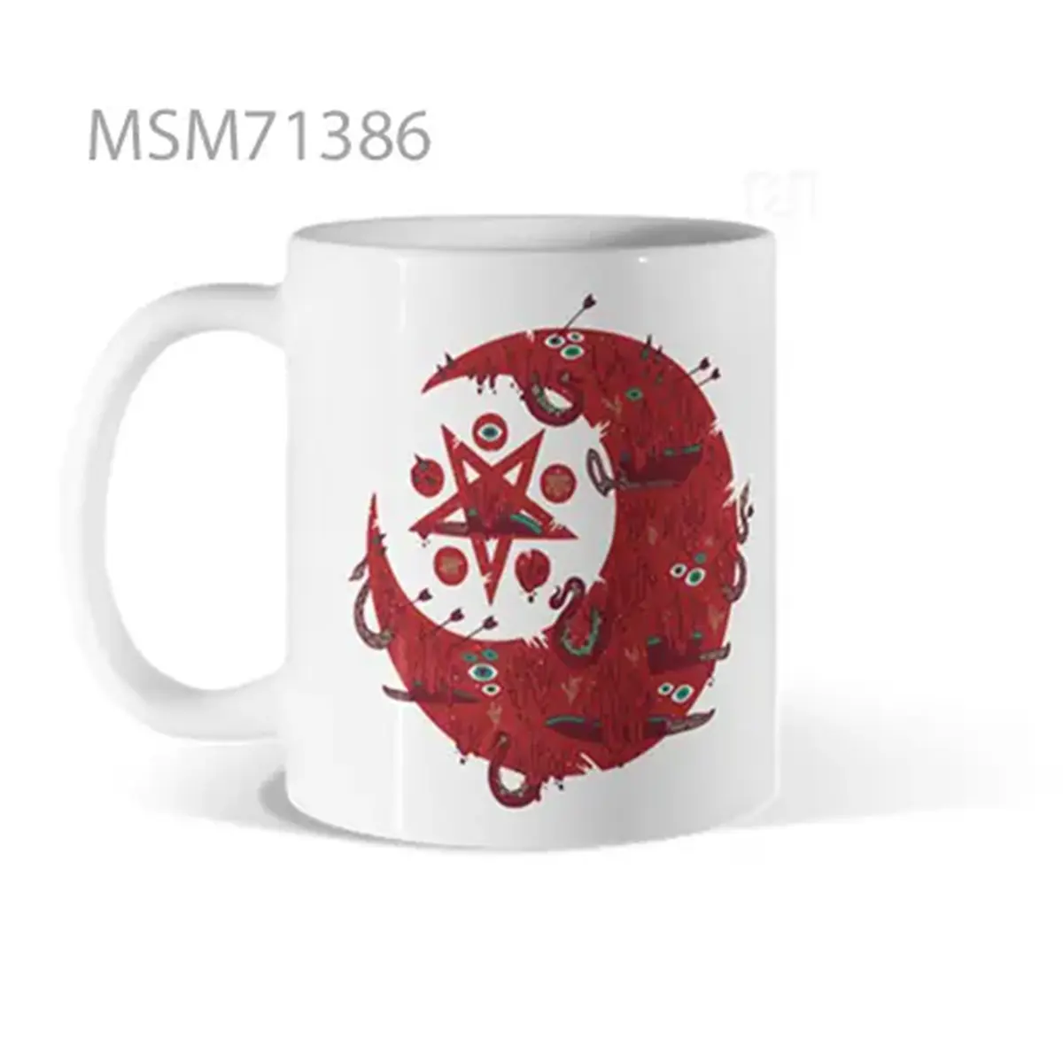 Red Sun Fox Spirit Mask Mug