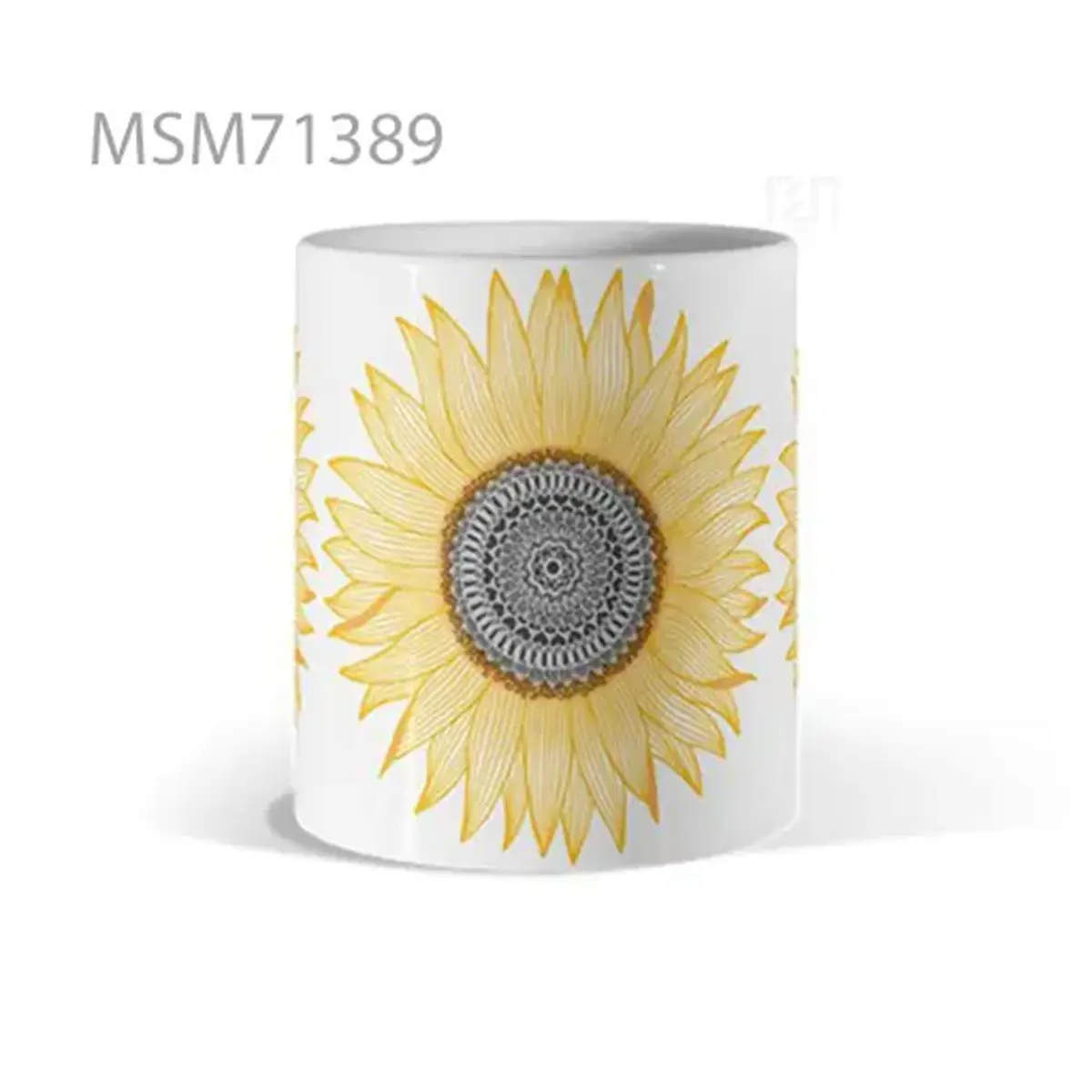 Sunflower Spiral Art Mug