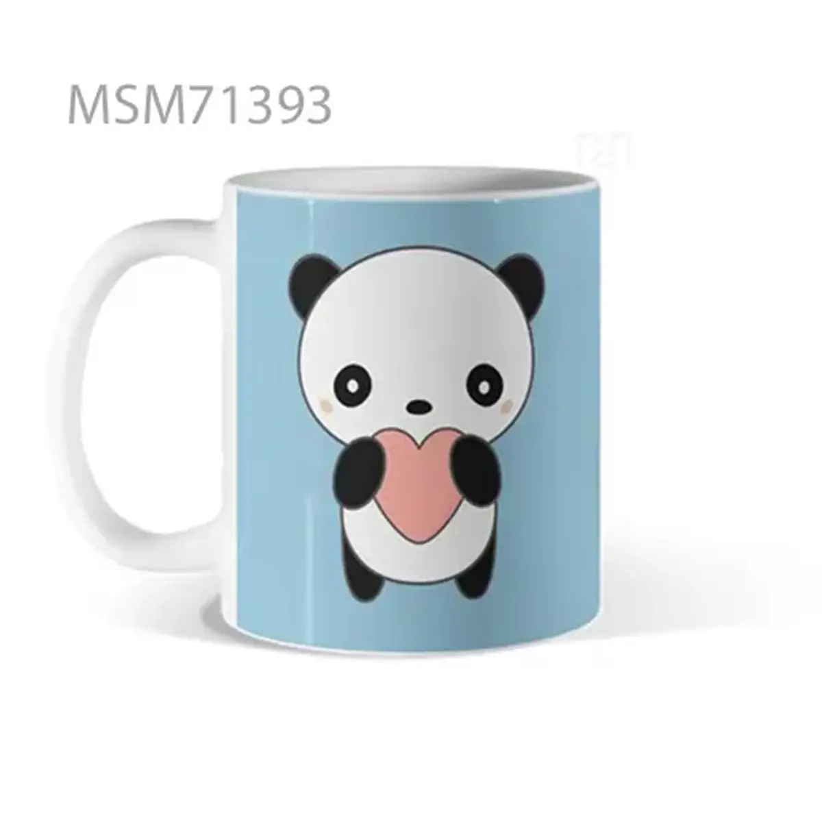 Cute Panda on Blue Mug