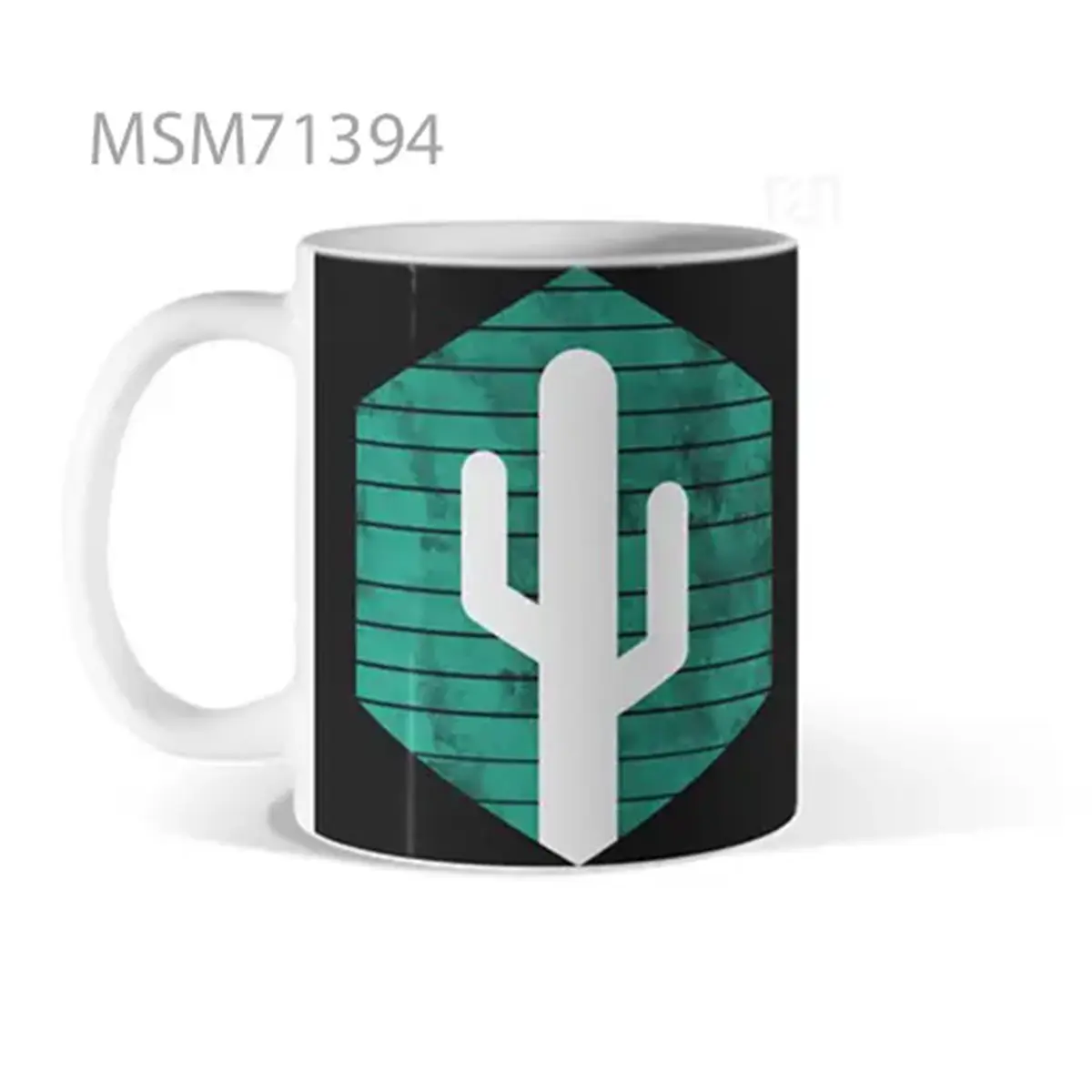 Cactus on Grid Background Mug