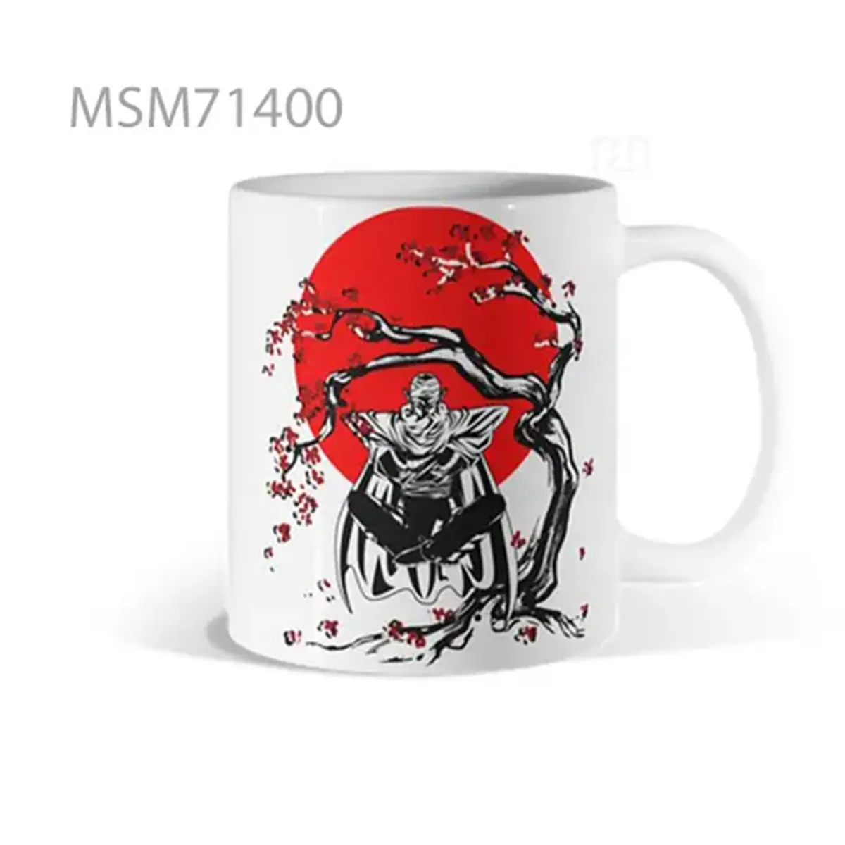Samurai Scream Red Moon Mug