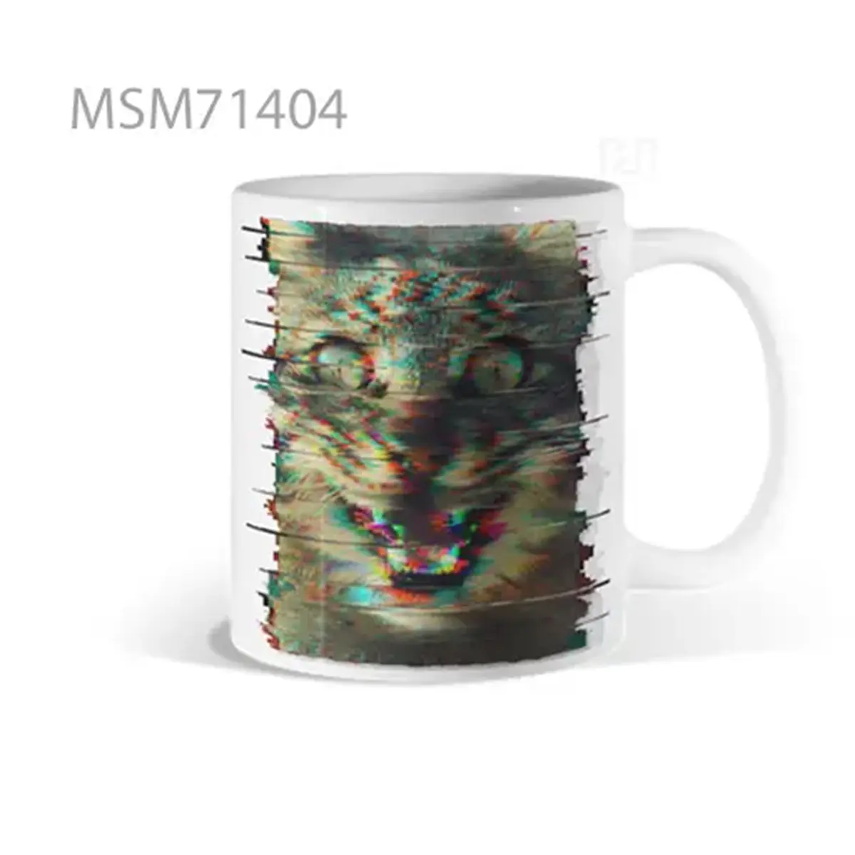 Glitchy Statue Distortion Art Mug