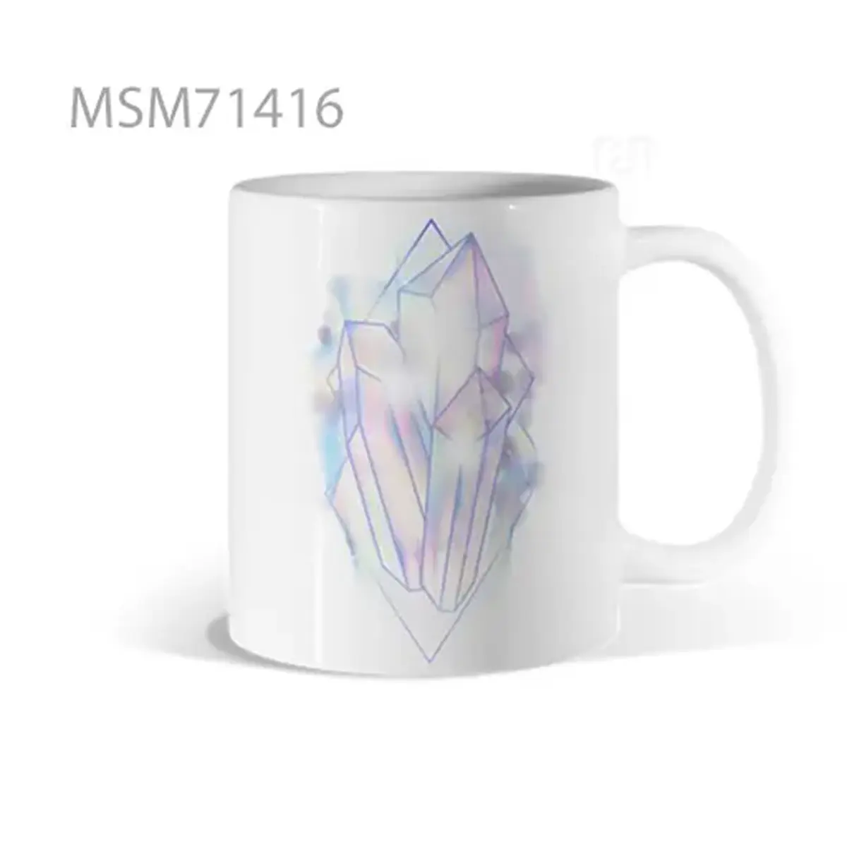 Holographic Crystal Heart Mug