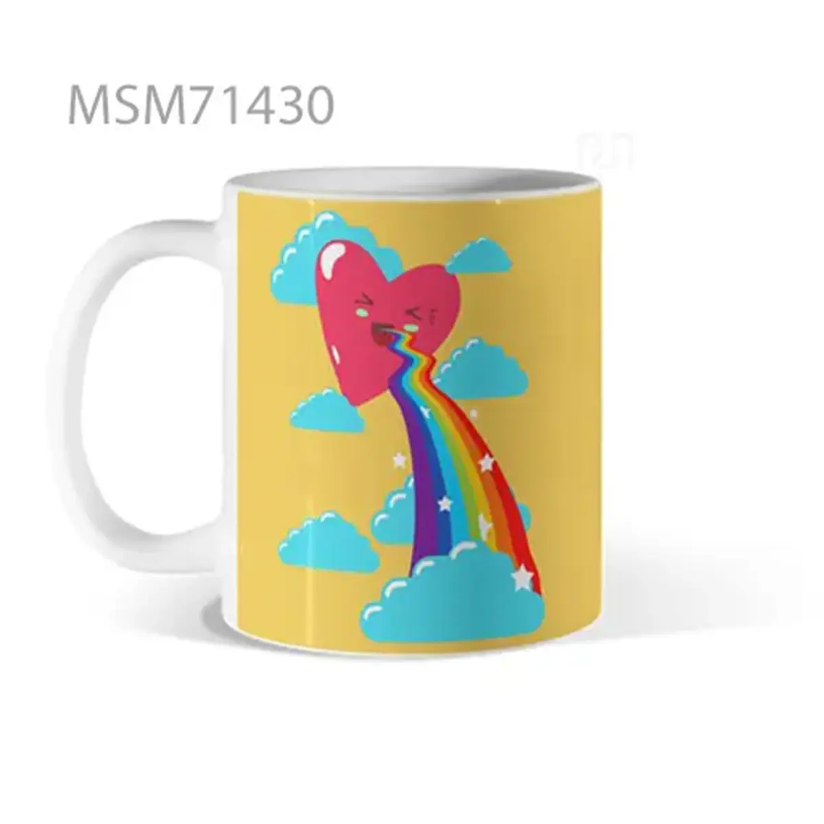 Dancing Flamingo with Rainbow Mug