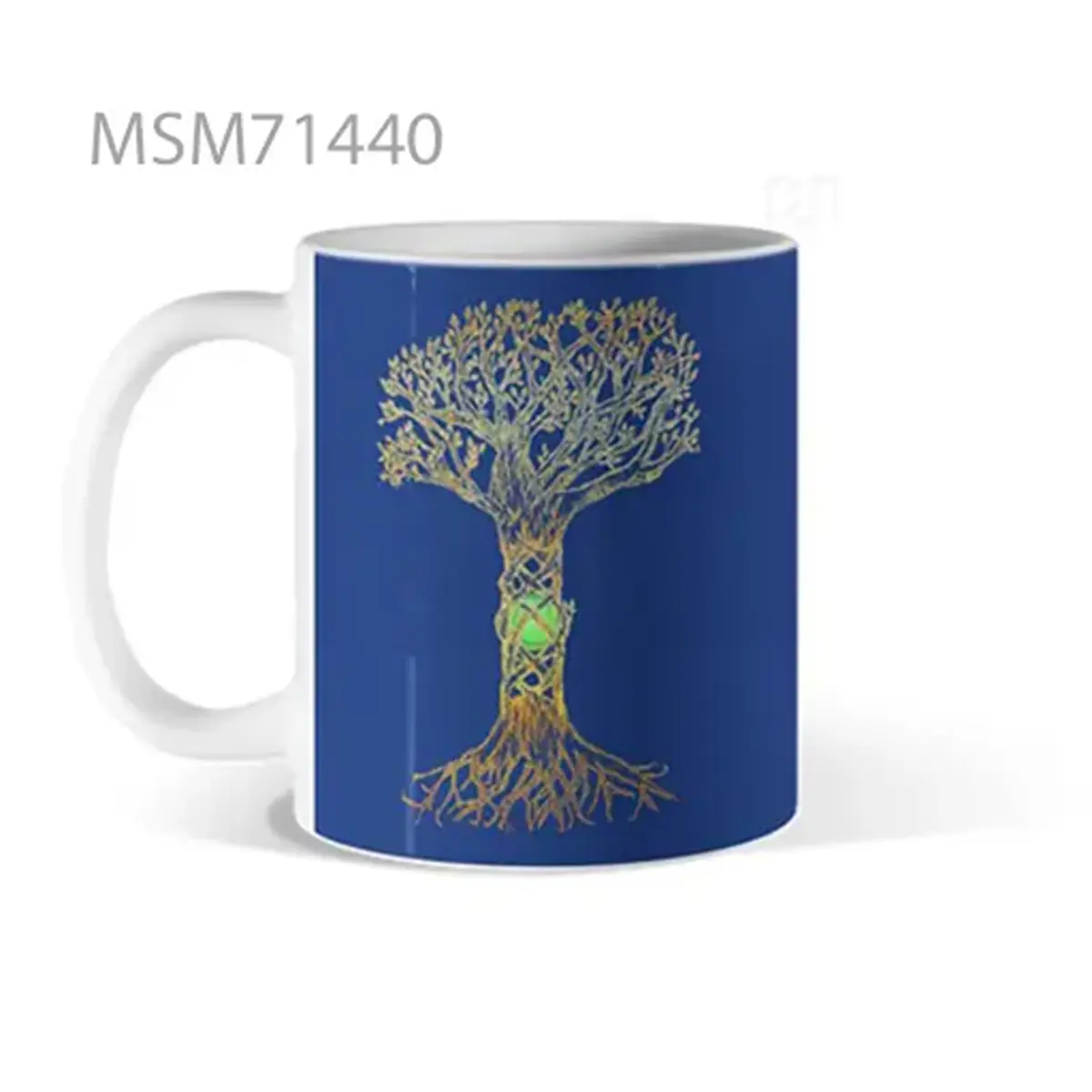 Tree of Life Abstract Blue Mug