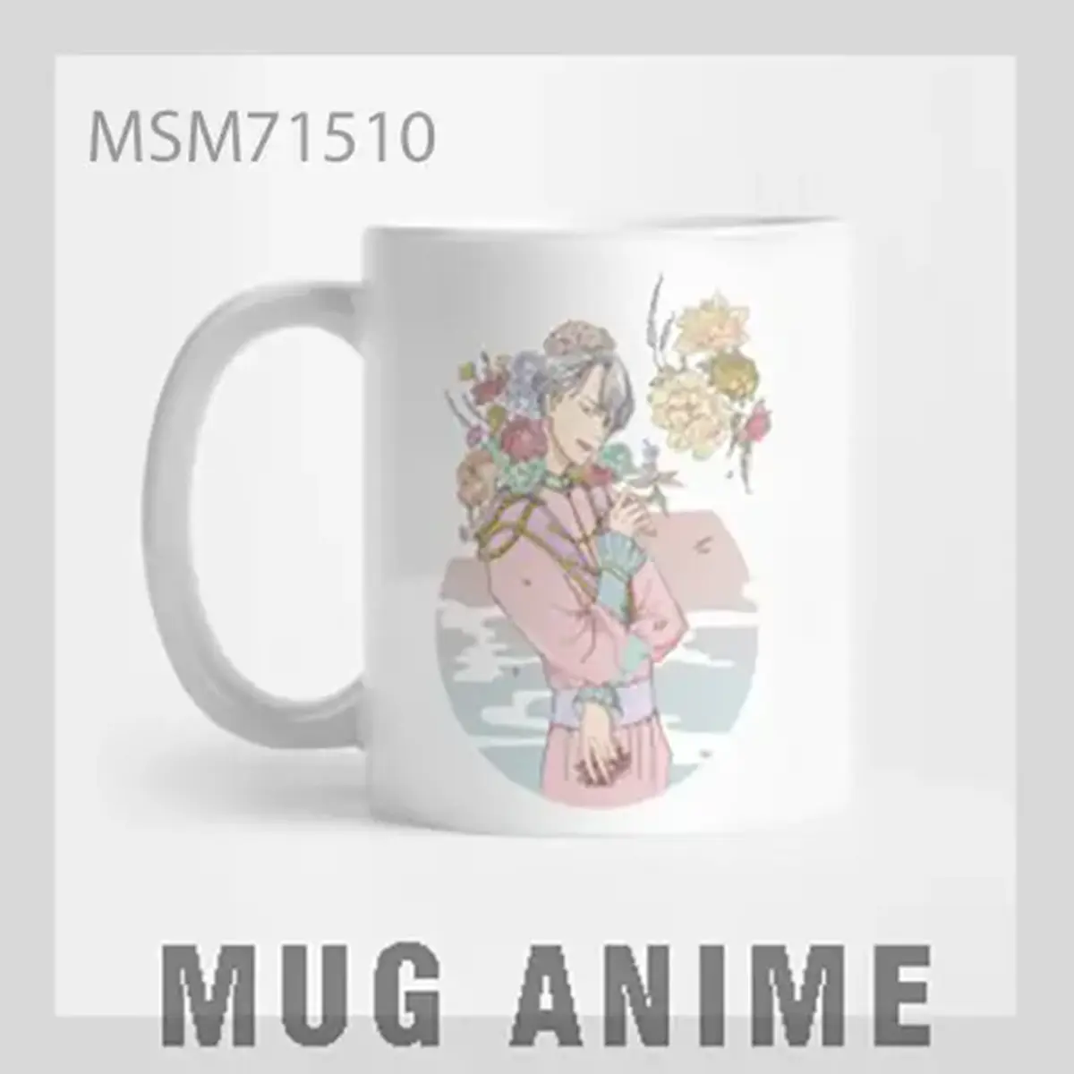 Colorful Girl with Floral Mask Mug