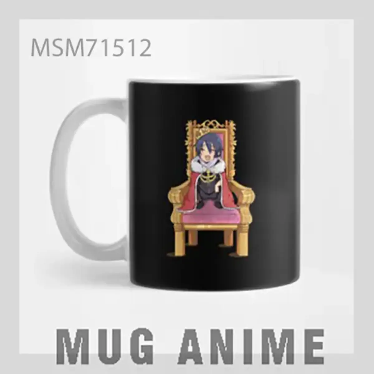 Anime Girl Sitting on Throne Mug
