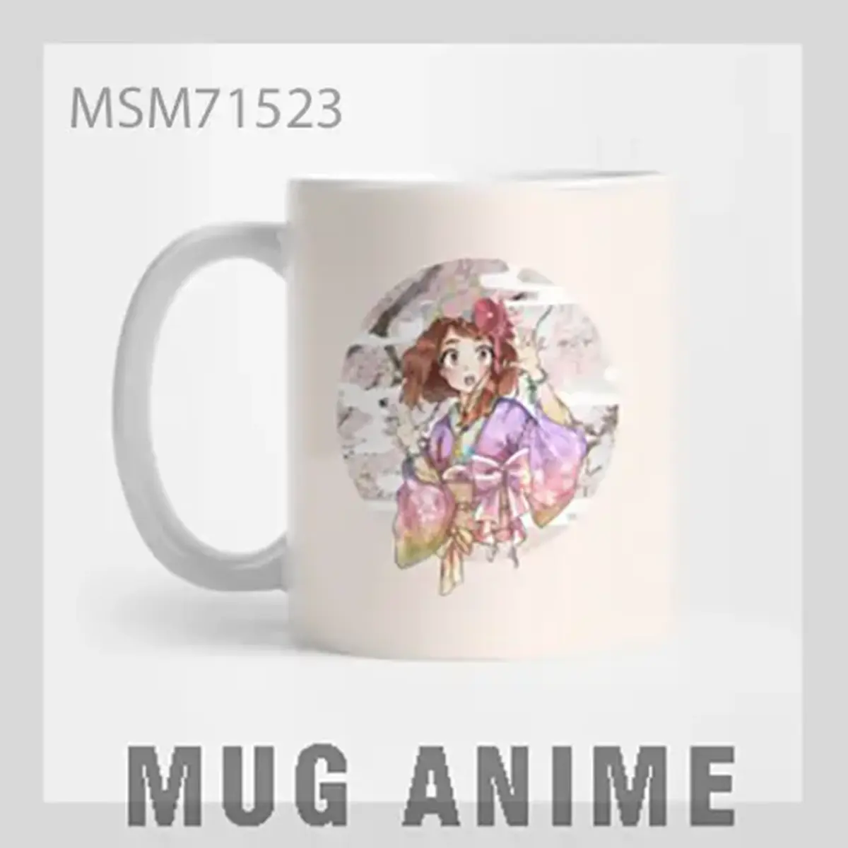 Pink Hair Girl with Angel Wings Mug