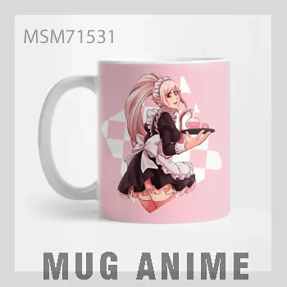 Pink Girl with Sword Mug