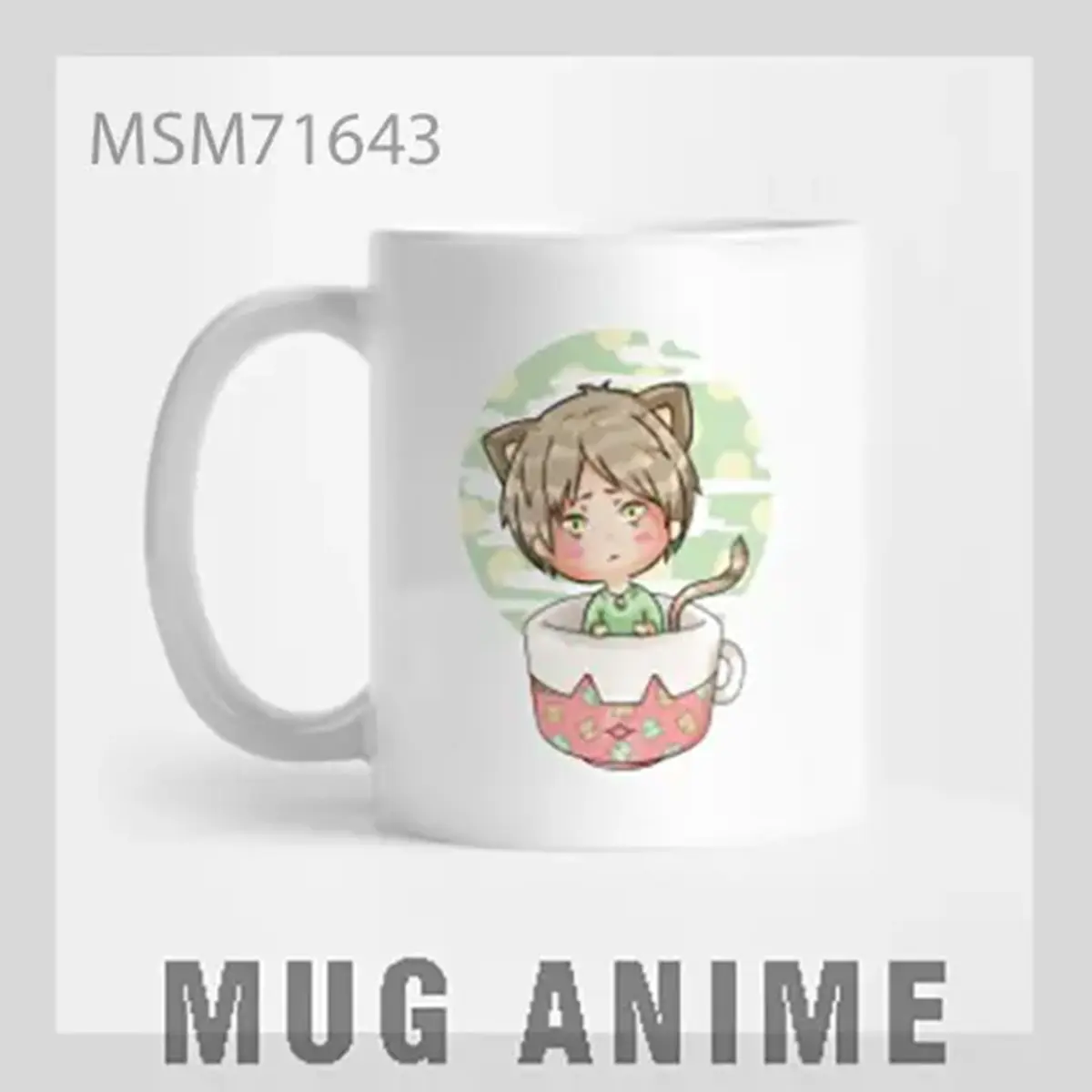 Green Hat Anime Character Mug
