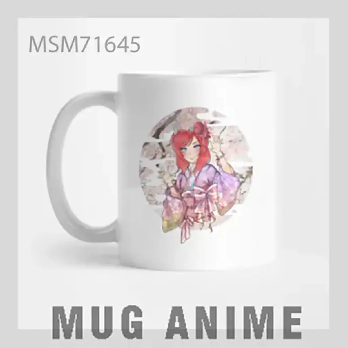 Pink Haired Anime Girl Mug