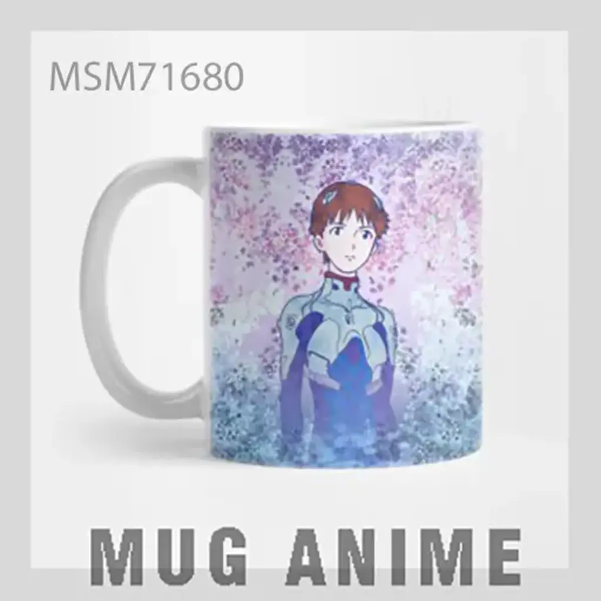 Blue Haired Anime Character Mug