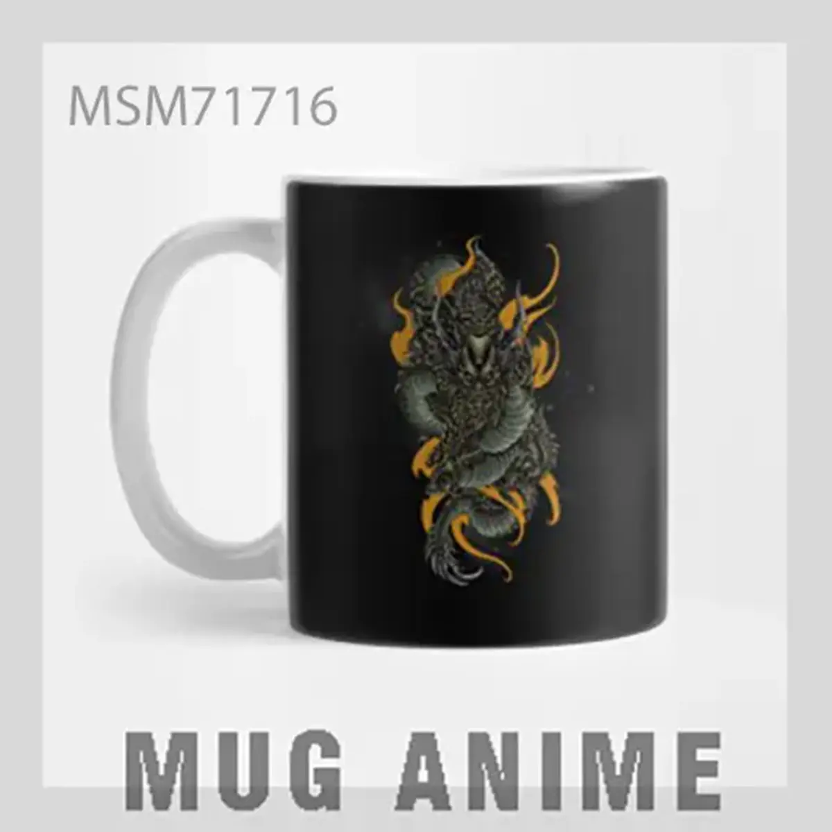 Dragon Art (Black & Gold) Mug
