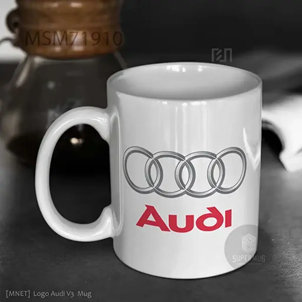 Simbol Audi V2–V5 Logo Mobil – Ikon Super Mug