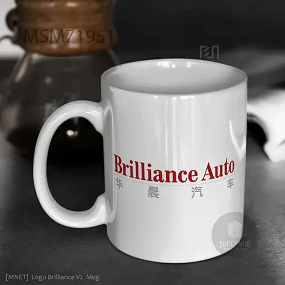 Bugatti V2 & V3 Logo Mobil – Ikon Super Mug