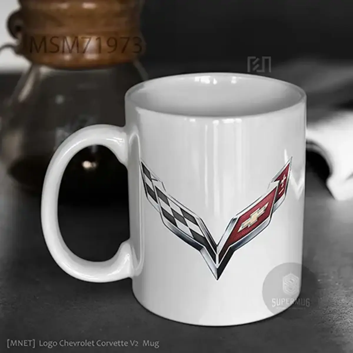 Chevrolet Corvette V2 Logo Mobil – Ikon Super Mug