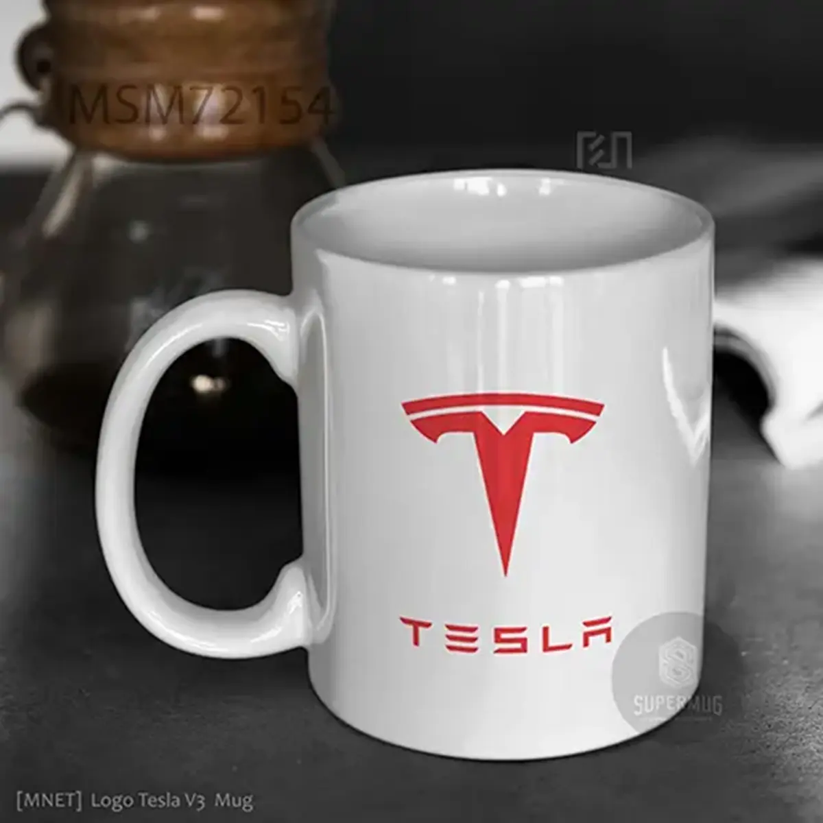 Tesla V2 Logo Mobil – Ikon Super Mug