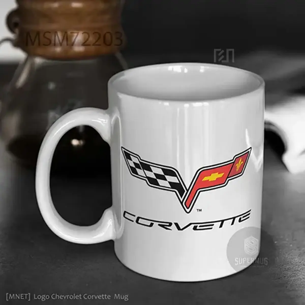 Chevrolet Corvette V4 Logo Mobil – Ikon Super Mug