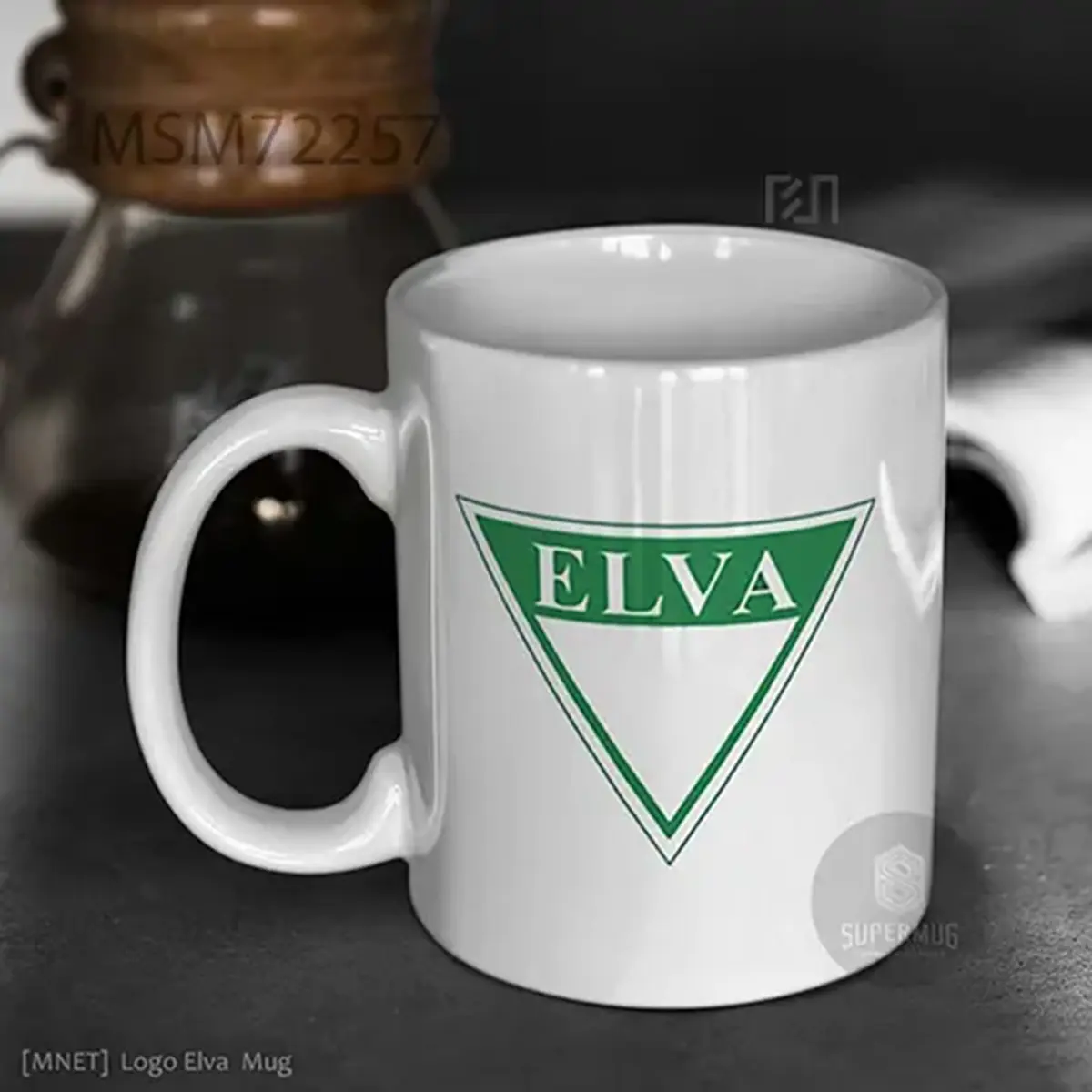 Simbol Elva Logo Mobil – Ikon Super Mug
