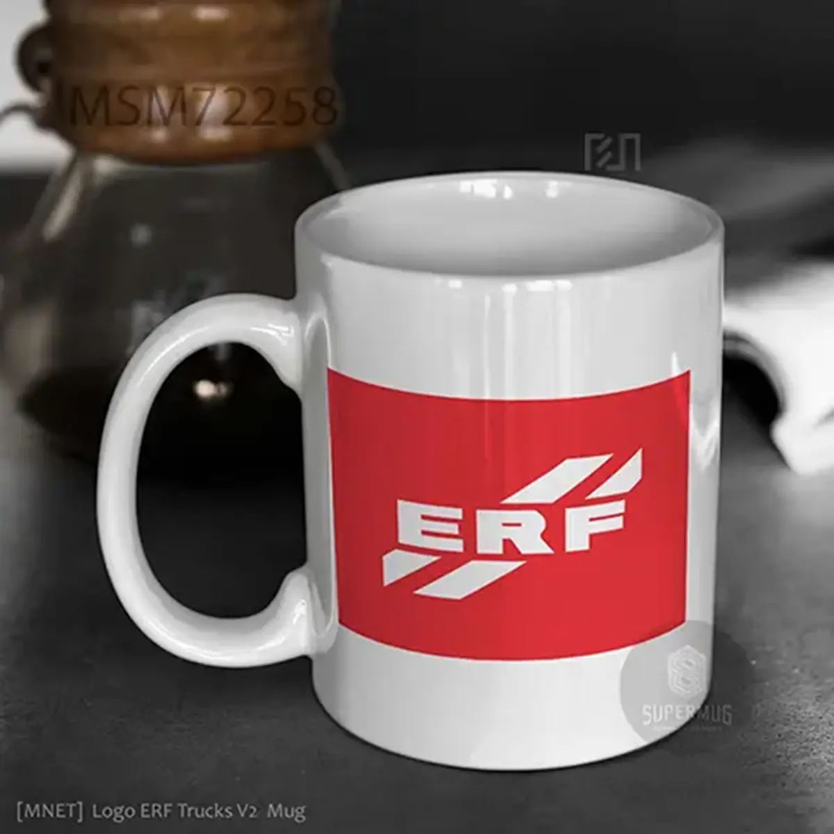 Simbol ERF Trucks V2 Logo Mobil – Ikon Super Mug